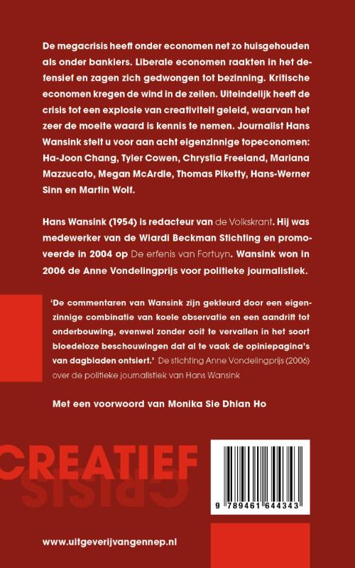 Creatief na de crisis achterkant