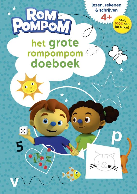 Rompompom  -  Het grote Rompompom doeboek 4-6 jaar lezen rekenen schrijven