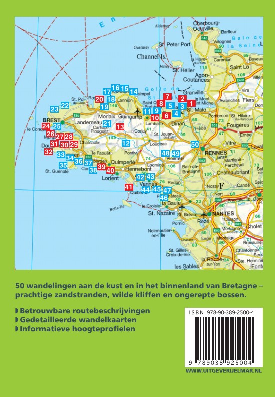 Bretagne / Rother Wandelgidsen achterkant