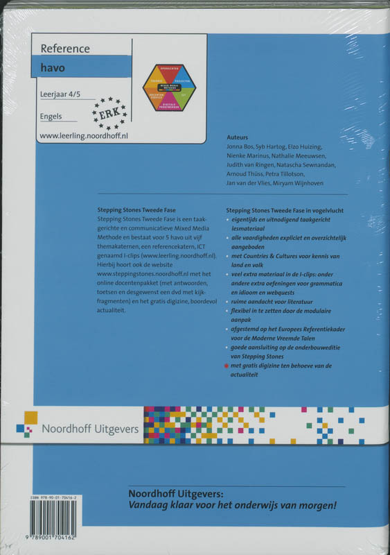Stepping Stones / Leerjaar 5 Havo / deel Katern 1 + 2 achterkant