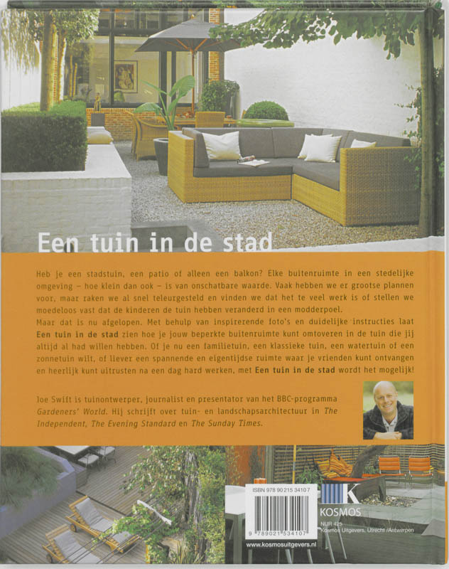 Een tuin in de stad achterkant