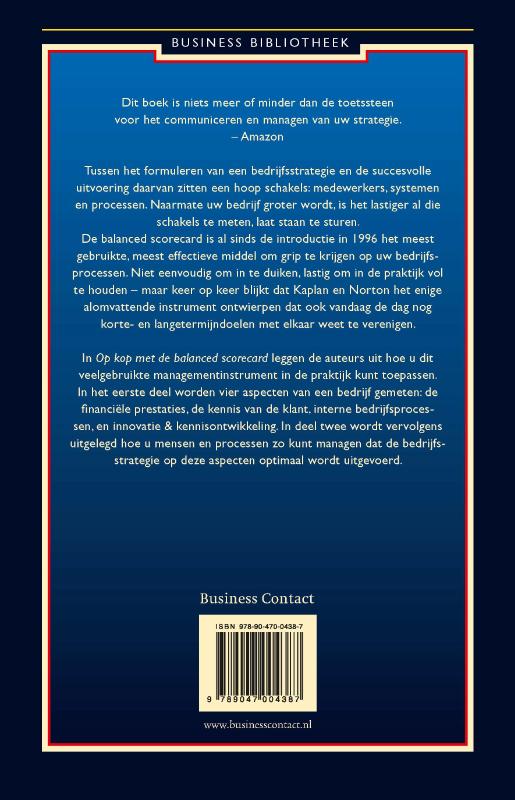 Op kop met de balanced scorecard achterkant