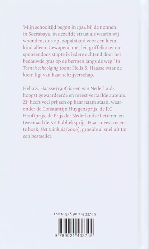 Toen Ik Schoolging achterkant