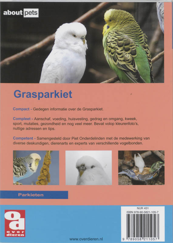 Grasparkieten / Over Dieren / 100 achterkant