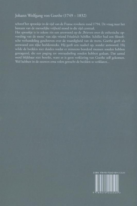 Het sprookje van de groene slang en de schone lelie achterkant