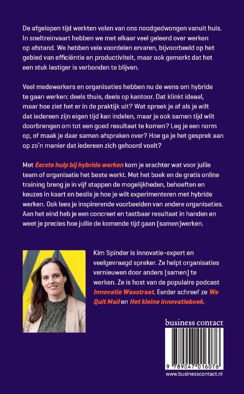 Eerste hulp bij hybride werken achterkant