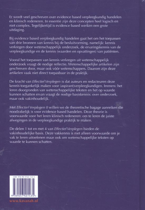 Effectief verplegen / Effectief Verplegen achterkant