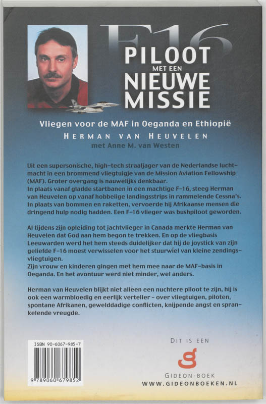 F-16 piloot met een nieuwe missie achterkant