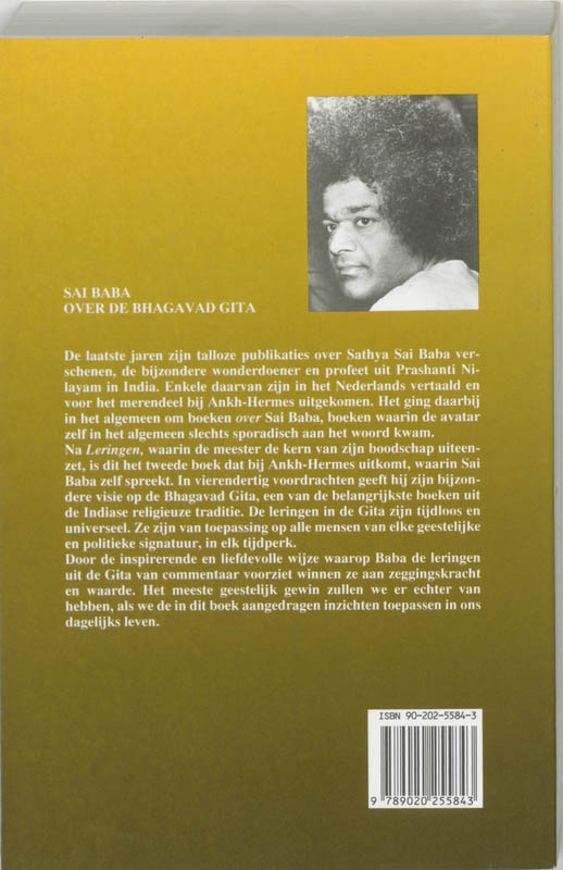 Sai Baba Over De Bhagavad Gita achterkant