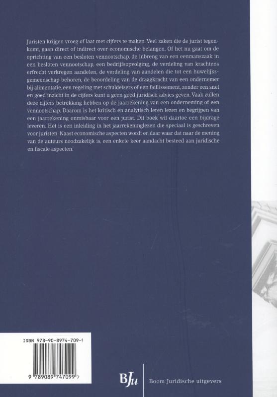 Jaarrekeninglezen voor juristen / Boom Juridische praktijkboeken achterkant