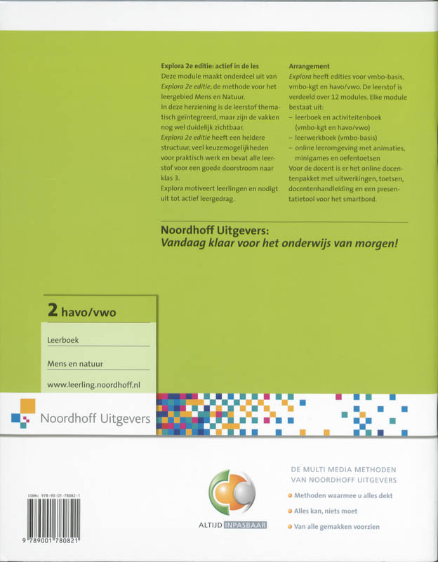 Explora-reeks  - Explora Module 8 havo/vwo Leerboek achterkant