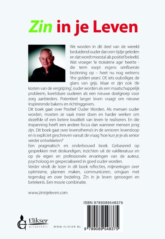 Zin in je leven achterkant