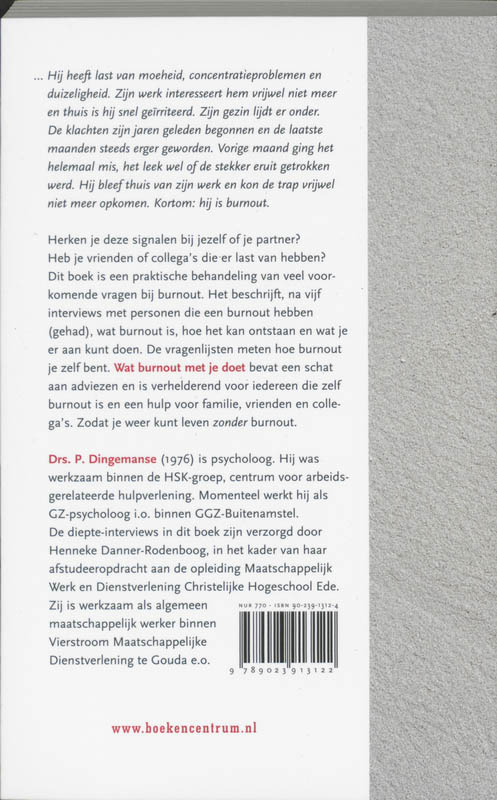Wat burnout met je doet / Wat... met je doet achterkant