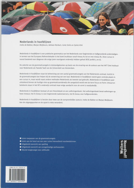 Nederlands in hoofdlijnen Oefeningenboek achterkant