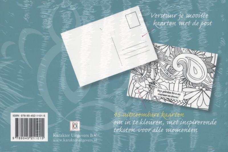Zen, 45 kaarten om in te kleuren en te versturen achterkant