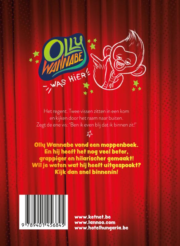 Het grote moppenboek van Olly Wannabe / Ketnet achterkant