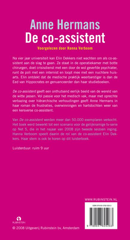 De Co-Assistent Luisterboek 8 Cd S achterkant