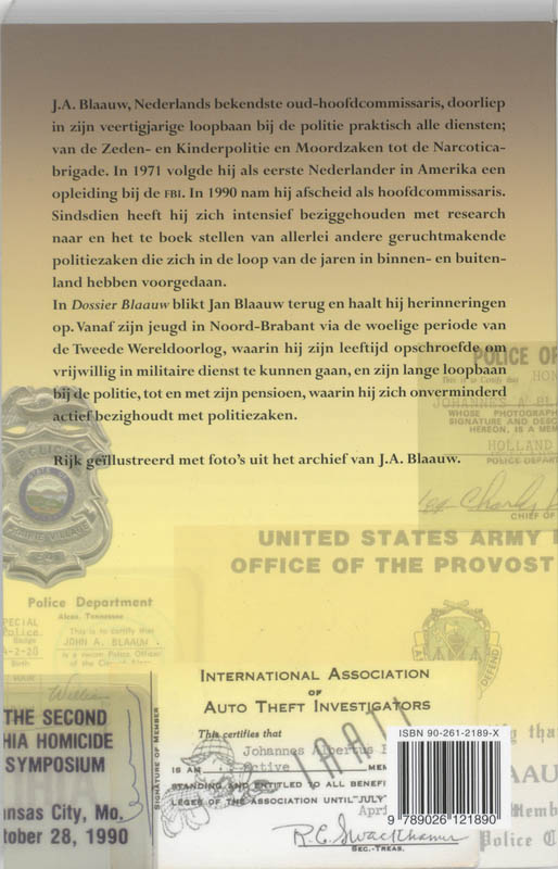 Dossier Blaauw achterkant
