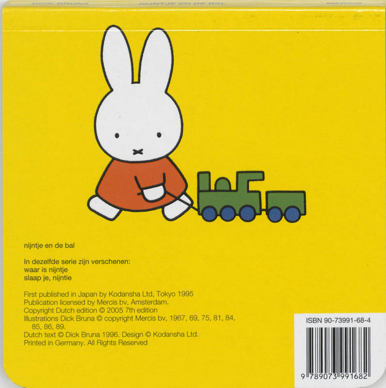 Flip-boekje  -   Nijntje en de bal achterkant