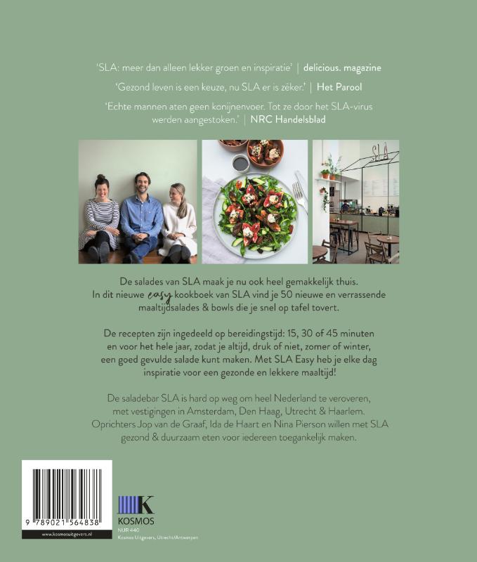 Sla, easy salades achterkant