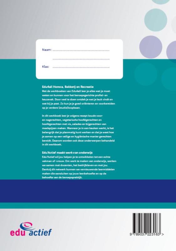 Werken in de keuken / Edu4all HBR achterkant