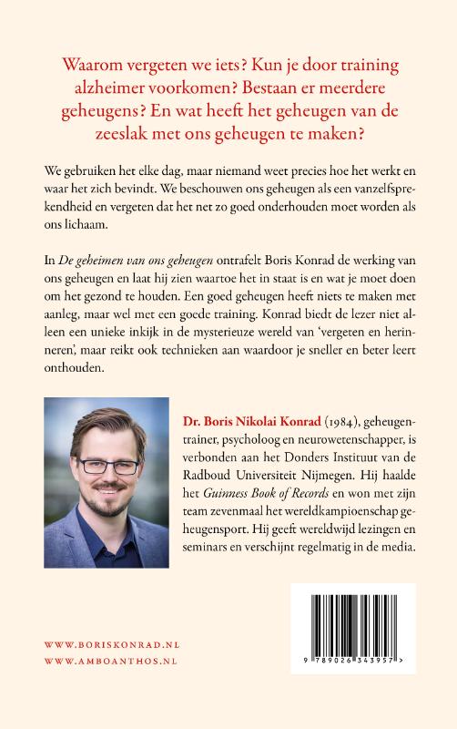 De geheimen van ons geheugen achterkant