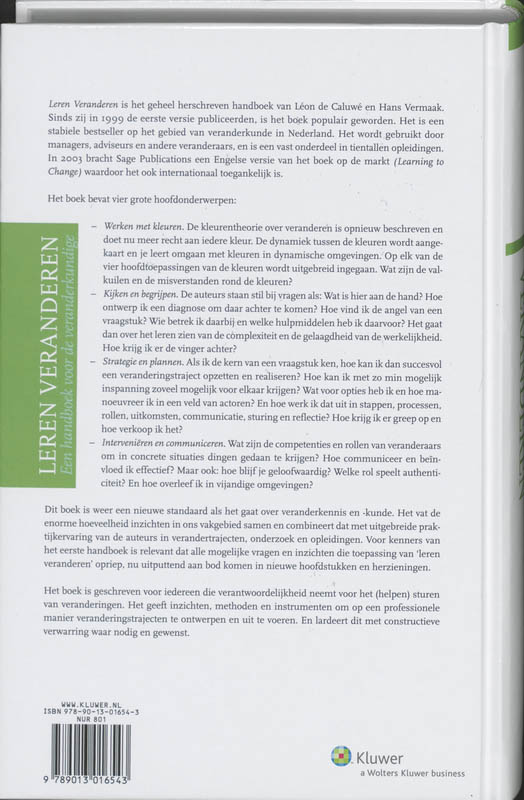 Leren veranderen achterkant