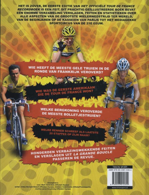 Het officiele Tour de France recordboek 2013 achterkant