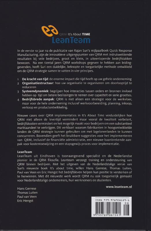 It´s About Time achterkant