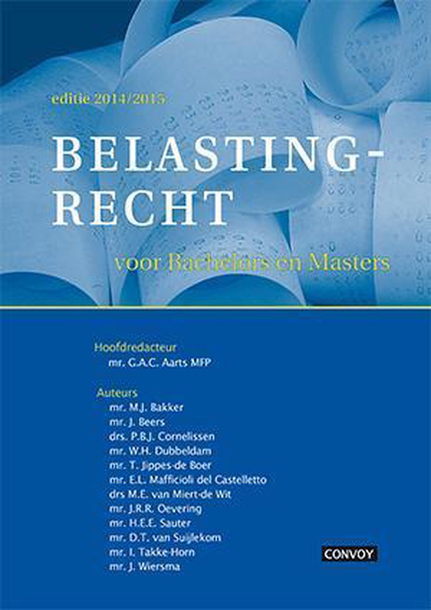 Belastingtingrecht Bachelors 14/15 Theorieboek