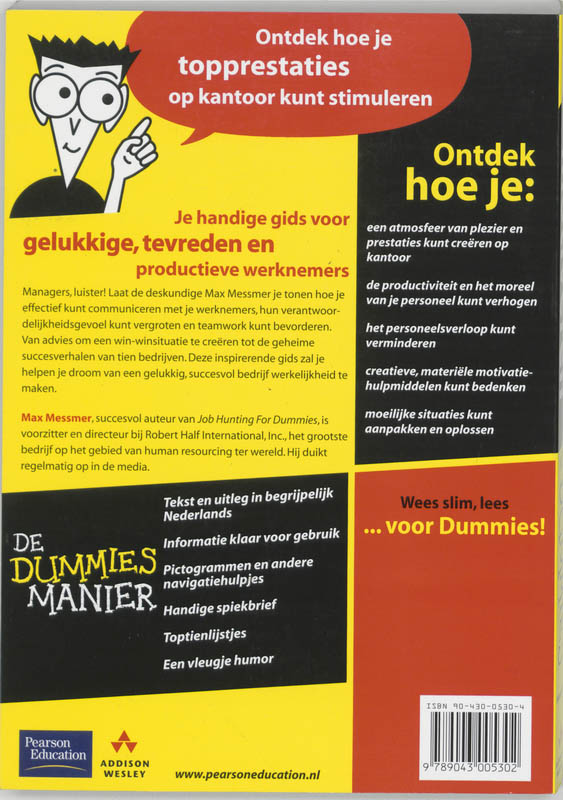 Motiveren voor dummies / Voor Dummies achterkant