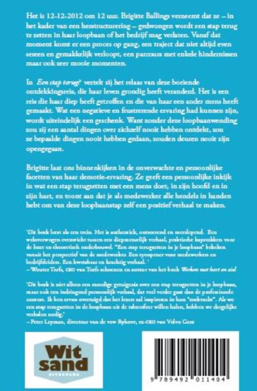 Een stap terug? Ik denk er niet aan! achterkant