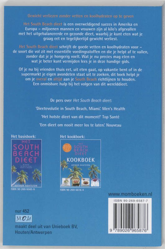 Het South Beach Dieet Goede Vetten En Goede Koolhydraten achterkant