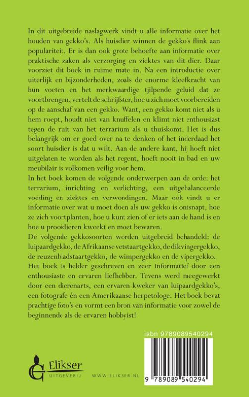 Fascinerende gekko's achterkant