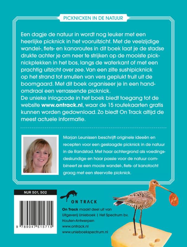 Picknicken in de natuur achterkant