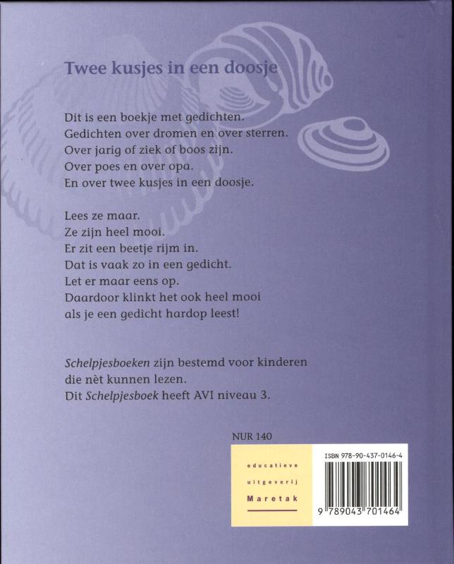 Twee kusjes in een doosje / Schelpjes achterkant