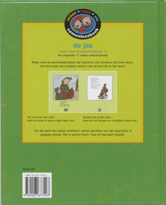 De jas / Maan roos vis achterkant