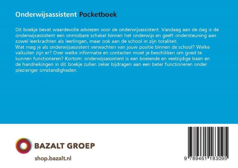 Onderwijsassistent pocketboek / Pocketboekjes achterkant