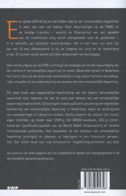 Verstandelijke beperking achterkant