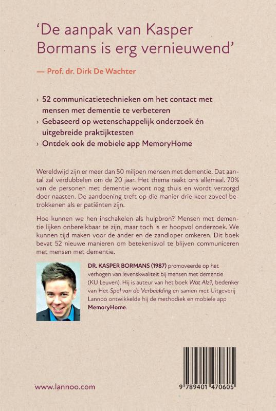 Tijd maken voor mensen met dementie achterkant