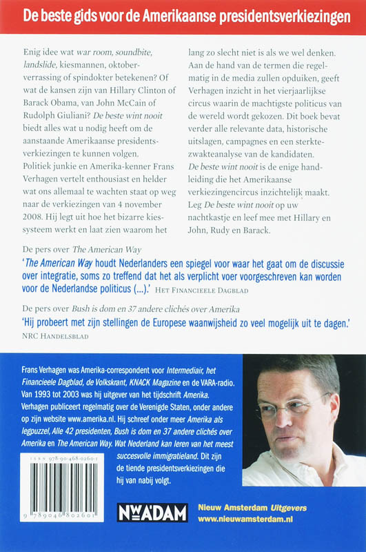 De Beste Wint Nooit achterkant