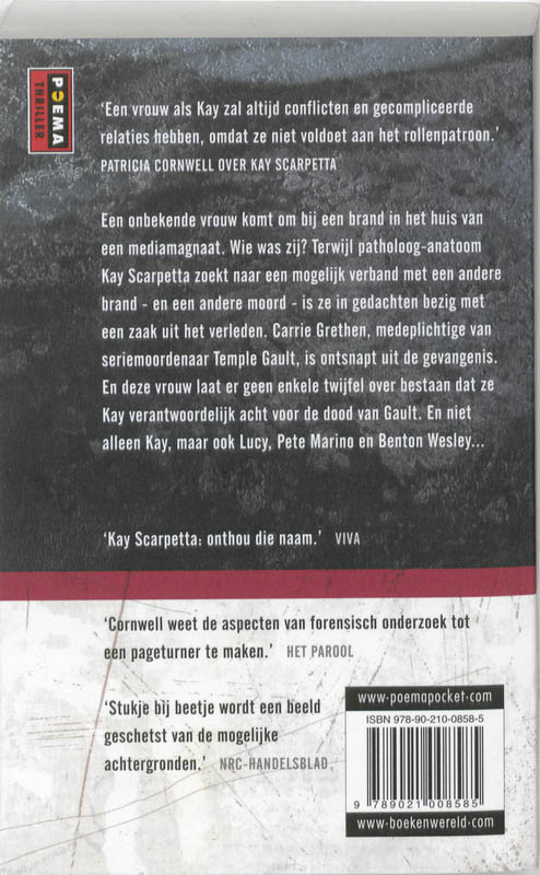 De brandhaard / Kay Scarpetta achterkant