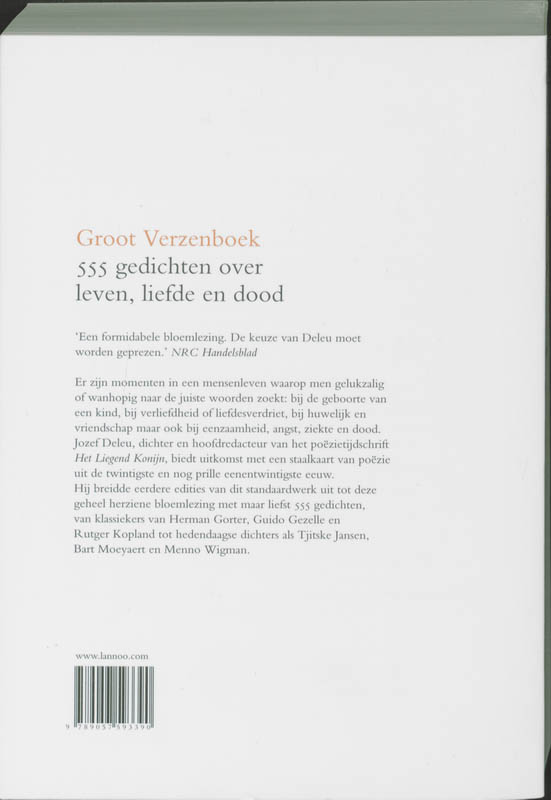 Groot Verzenboek achterkant