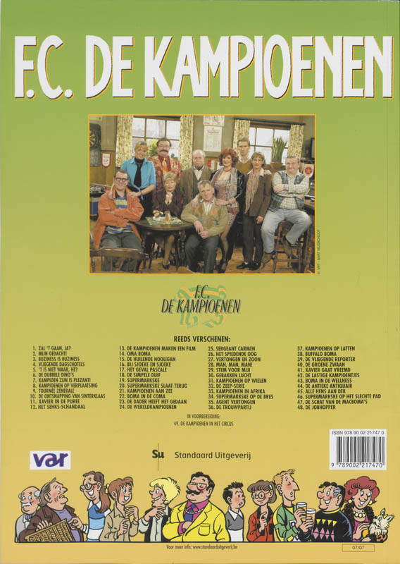 De vliegende reporter / F.C. De Kampioenen / 39 achterkant