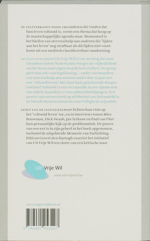 Uit vrije wil achterkant