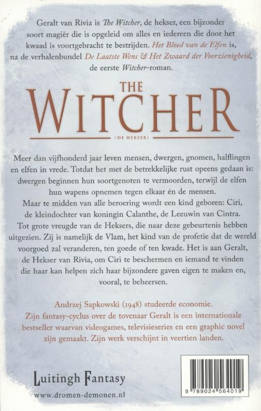 Het bloed van de elfen / The Witcher / 3 achterkant