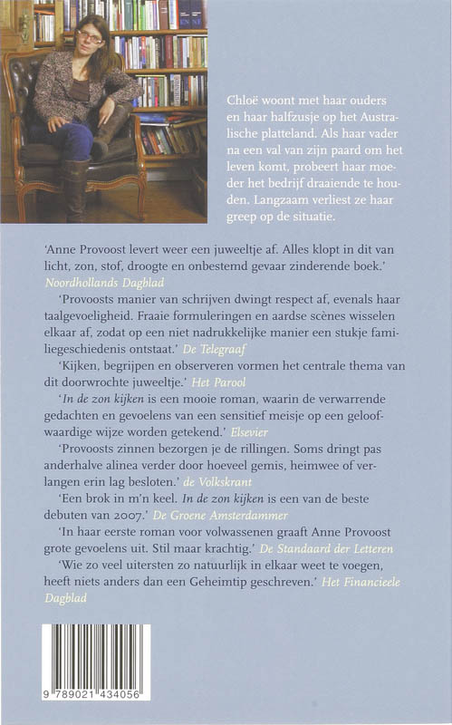 In de zon kijken achterkant