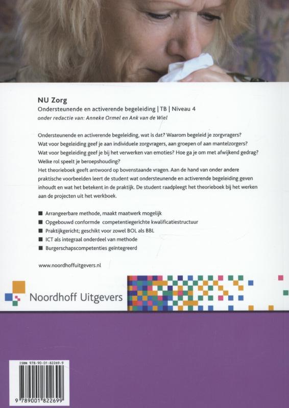 NU Zorg  - Ondersteunende en activerende begeleiding Niveau 4 Theorieboek achterkant
