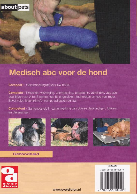 Medisch A B C voor de hond / Over Dieren achterkant