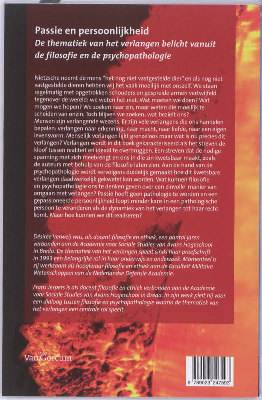 Passie en persoonlijkheid achterkant